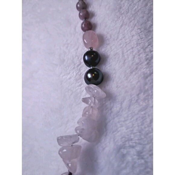 NWT Peyote Bird Free Spirit Gemstones Pearls Chips Bead Mix Long Necklace 34" - Picture 5 of 12